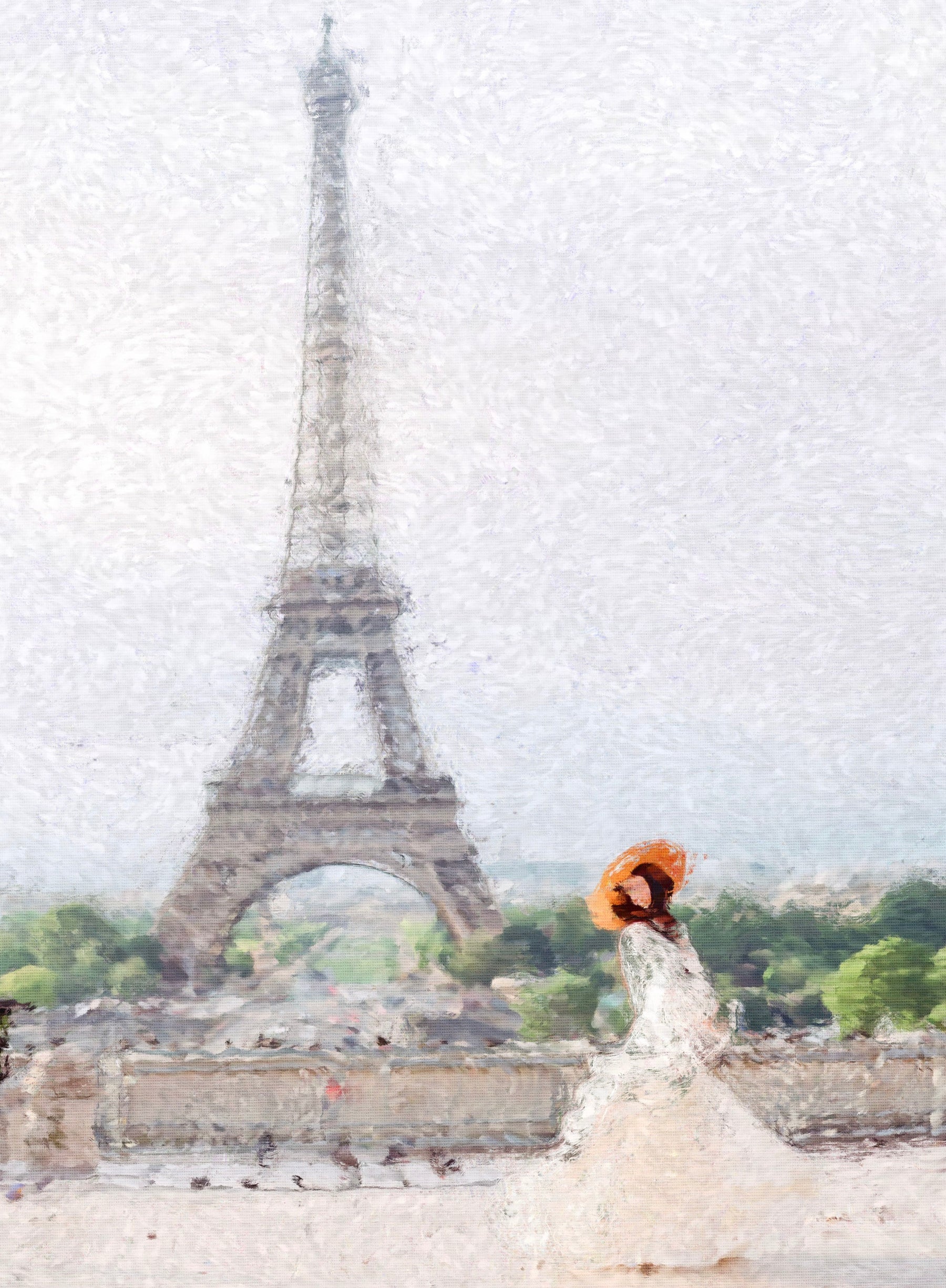 "Paris Girl" Digital Painting Downloadable Print